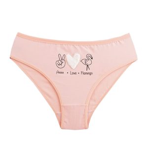 شورت زنانه اسلیپ قلب تدی و فلامینگو - گلبهی