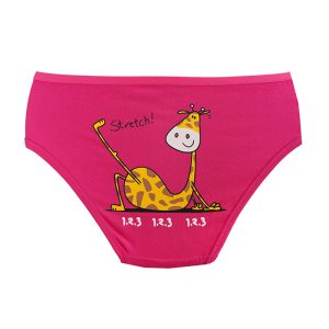 شورت زنانه اسلیپ پشت چاپ زرافه راحت برند سیتا- سرخابی