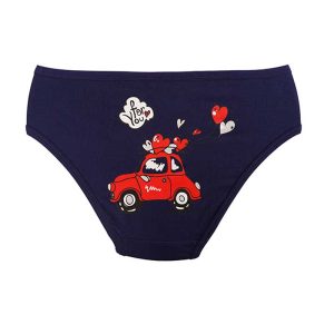 شورت زنانه اسلیپ پشت چاپ ماشین فولکس برند سیتا - سرمه‌ای