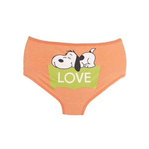 شورت زنانه اسلیپ پشت چاپ مختلف برند لعیا - نارنجی