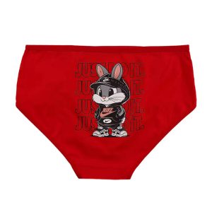 شورت زنانه اسلیپ چاپی باگزبانی برند بانو - قرمز