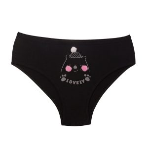 شورت زنانه اسلیپ چاپی تدی دلتنگ برند وارجان - مشکی