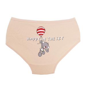 شورت زنانه اسلیپ چاپی خرس و بادکنک