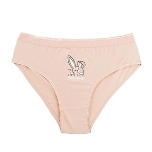 شورت زنانه اسلیپ چاپی خرگوش بازیگوش برند narin - کرم