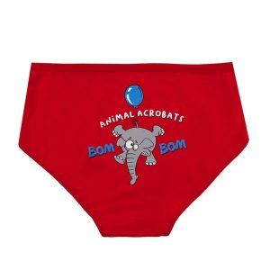 شورت زنانه اسلیپ چاپی فیل برند بانو - قرمز