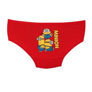 شورت زنانه اسلیپ چاپی مینیون برند بانو - قرمز