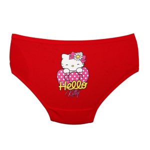 شورت زنانه اسلیپ چاپی کیتی برند بانو - قرمز