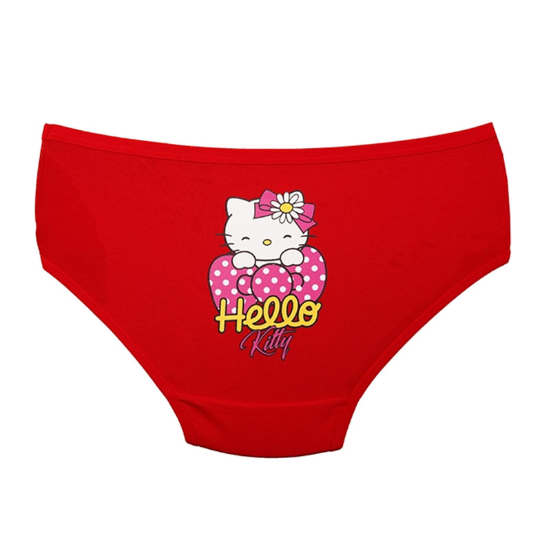 شورت زنانه اسلیپ چاپی کیتی برند بانو - قرمز