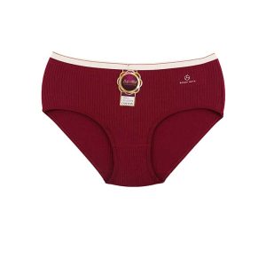 شورت زنانه اسلیپ کبریتی HELLO OOTD - زرشکی