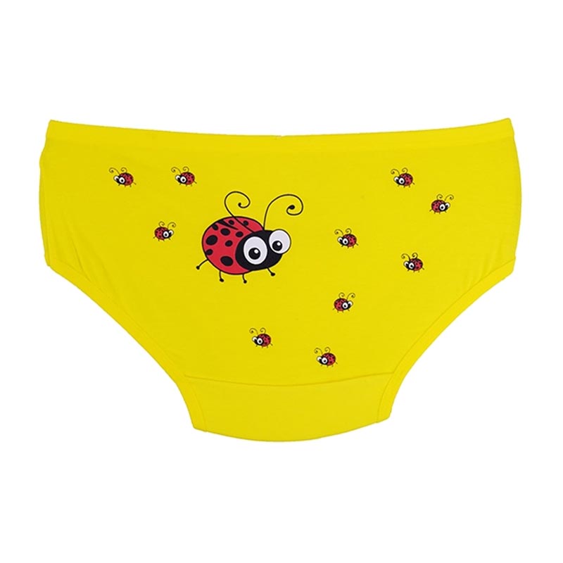 شورت زنانه اسلیپ کفشدوزک برند بانو - زرد