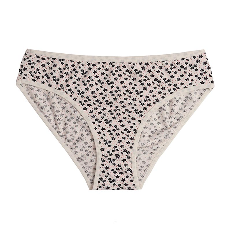 شورت زنانه اسلیپ گل ریز و نقطه برند لمون