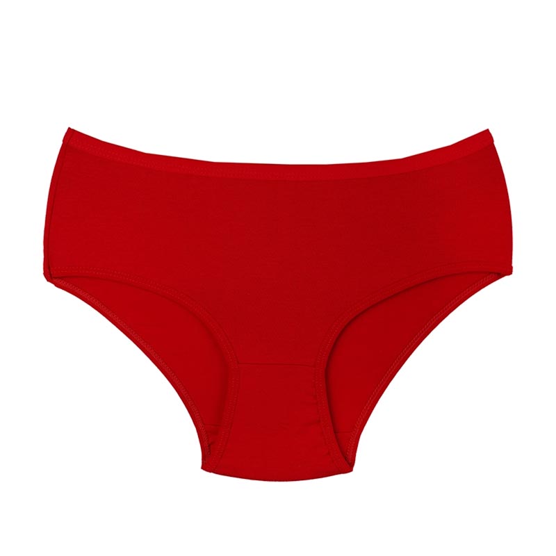 شورت زنانه گنی آنتی باکتریال ساده برند پوشینه - قرمز