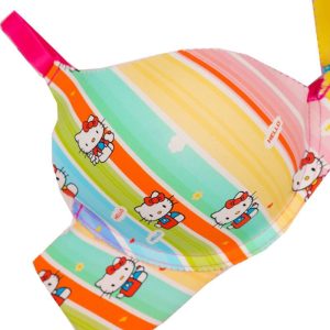 ست شورت و سوتین دخترانه لیزری طرح کیتی و رنگین کمان