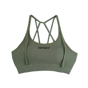 نیم تنه زنانه ورزشی پشت ضربدری sport سبز