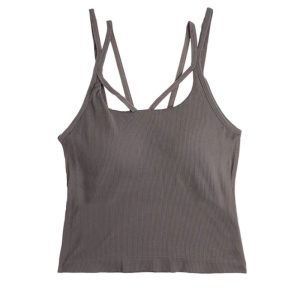 نیم تنه زنانه ورزشی کبریتی پشت ضربدری پایین بلند