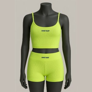 نیم تنه شورت کبریتی SWEET BABY سبز فسفری