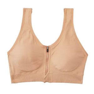 نیم تنه ورزشی زنانه نخی کاپدار جلو زیپ