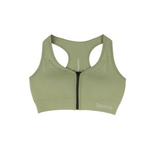 نیم تنه ورزشی زیپ دار پشت قهرمانی SPORTS سبز