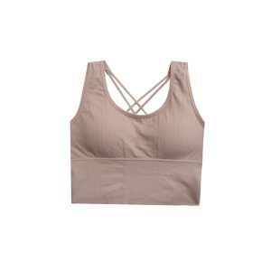 نیم تنه کبریتی بلند پشت بندی ضربدری کرم