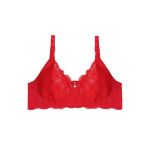 سوتین زنانه فنردار عینکی بالا دانتل لبه دالبری کاپ D برند براگور