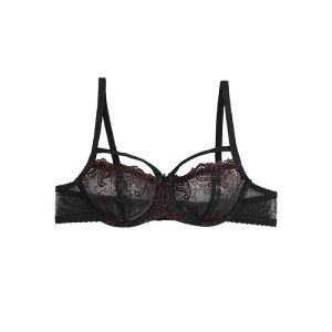 سوتین دخترانه فنردار تور هارنس دار طرح بته جقه کاپ A برند شارمین