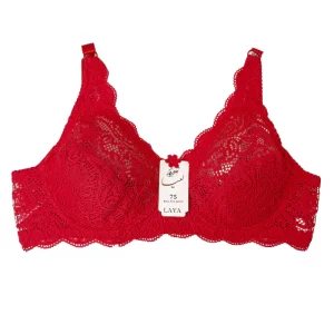 سوتین دانتل شاخکدار فنردار برند لعیا