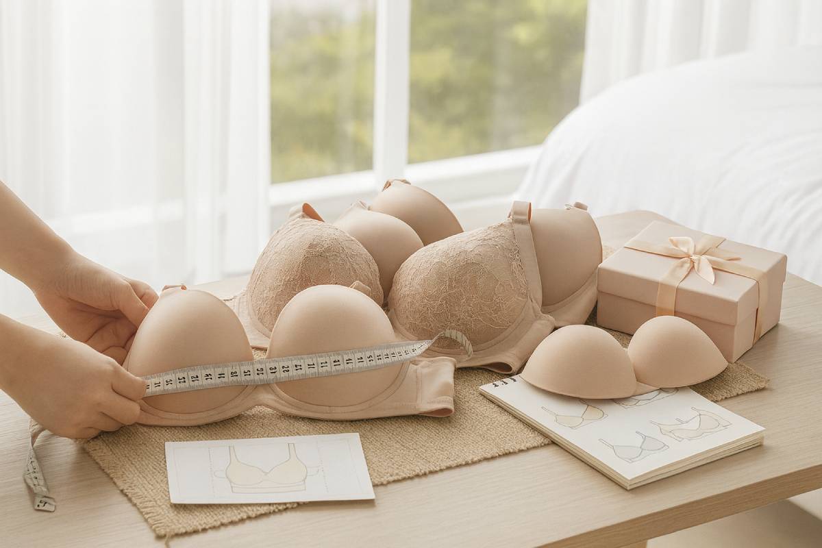 راهنمای اندازه‌گیری سایز سوتین