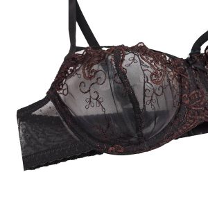 سوتین دخترانه فنردار تور هارنس دار طرح بته جقه کاپ A برند شارمین