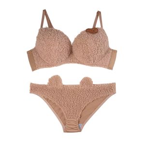 ست شورت و سوتین اسفنجی تدی ببعی - کرم