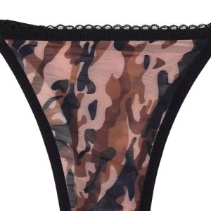 ست شورت و سوتین اسفنجی فنردار ارتشی برند شارمین