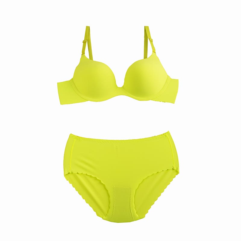 ست شورت و سوتین اسفنجی لیزری ساده فانتزی - سبز