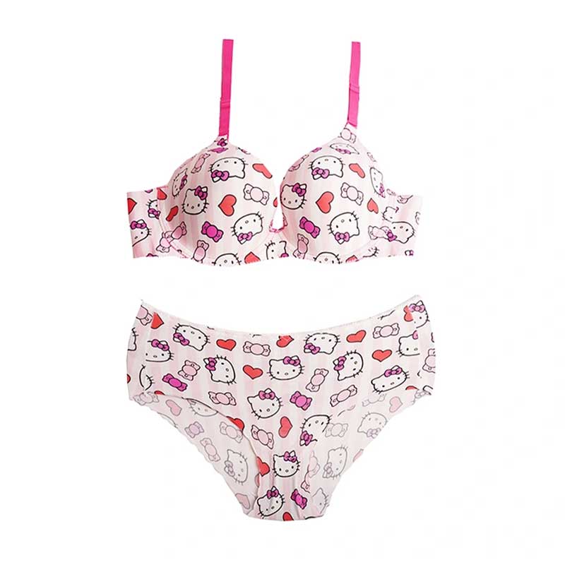 ست شورت و سوتین اسفنجی لیزری فانتزی طرح کیتی