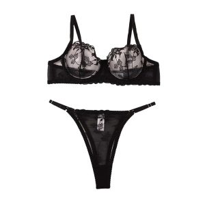 ست شورت و سوتین تور ژینا - مشکی