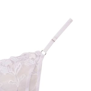 ست شورت و سوتین تورگاز گلدار سفید برند براگور