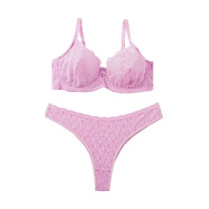 ست شورت و سوتین دانتل اروپایی برند شارمین - یاسی