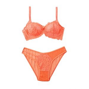 ست شورت و سوتین دانتل هارنس دار برند شارمین - گلبهی