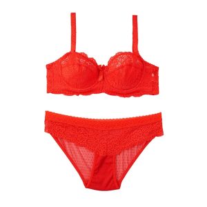 ست شورت و سوتین دانتل کمر پهن برند شارمین