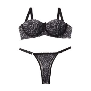 ست شورت و سوتین دکلته ببری برند شارمین - مشکی