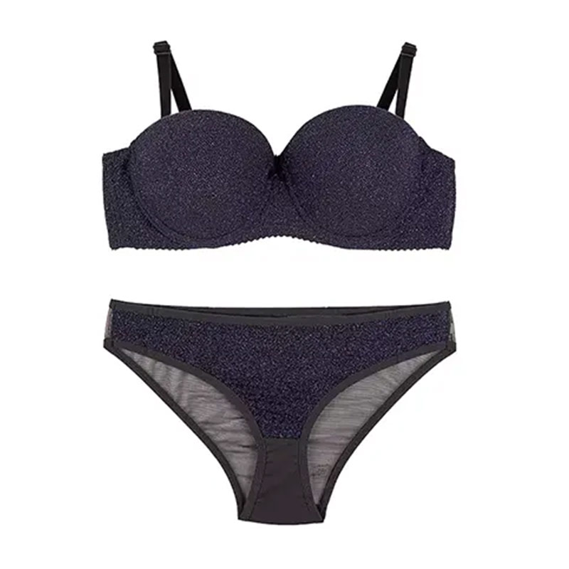 ست شورت و سوتین دکلته لمه برند آوینا - سرمه‌ای