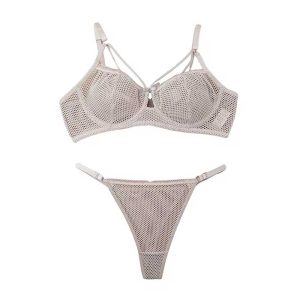 ست شورت و سوتین سلندی هارنس دار برند شارمین - طوسی