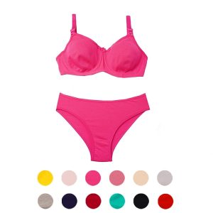 ست شورت و سوتین نخی پرسی فنردار برند براگور