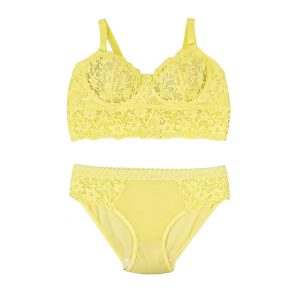 ست شورت و سوتین نیم بلند دانتل تور برند شارمین