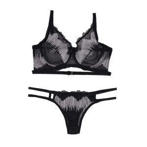 ست شورت و سوتین پشت بندی شارمین - مشکی