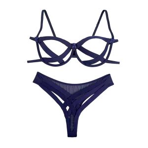 ست شورت و سوتین کاغذی برند شارمین - سرمه‌ای