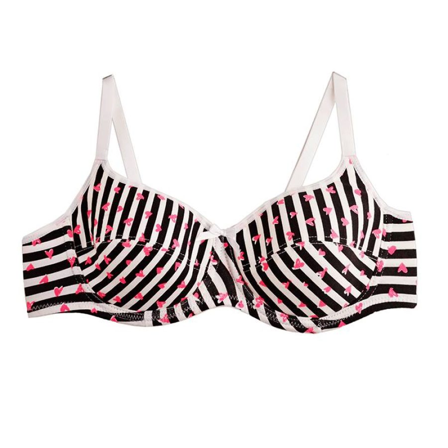 Bragor-brand-striped-layered-spring-cotton-bra سوتین نخی فنردار لایه دار طرح راه راه برند براگور